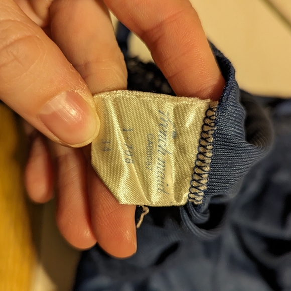 Vintage  1970's French Maid Blue Slip Lace Size 34 - Picture 6 of 7